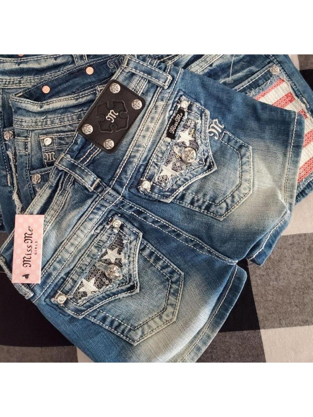 Miss me size 14 or 16 girls blue denim New shorts - Picture 3 of 7